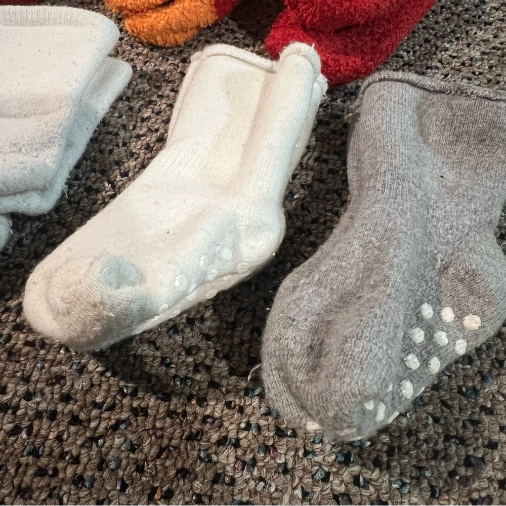 Colorful Fuzzy and Plain Socks Set - Picture 4 of 4
